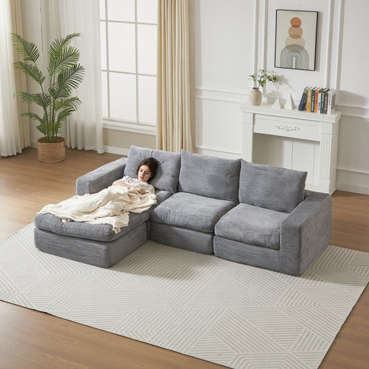 Sofá Modular chaise long comprimido