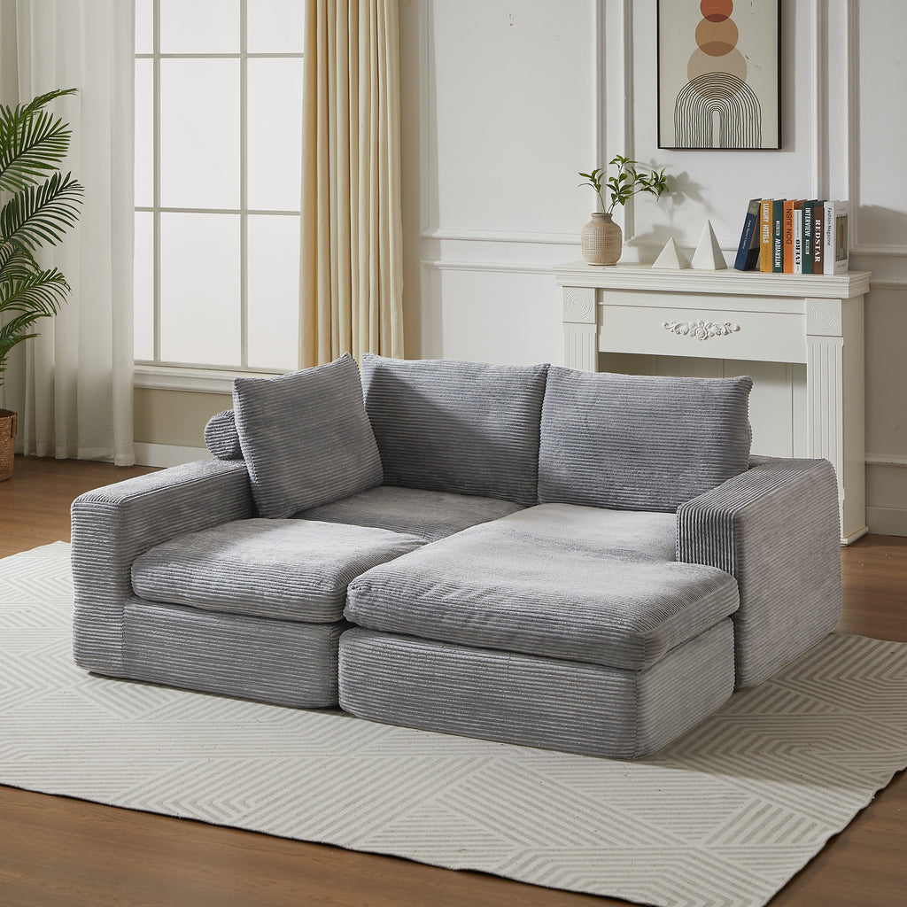 Sofá Modular chaise long comprimido